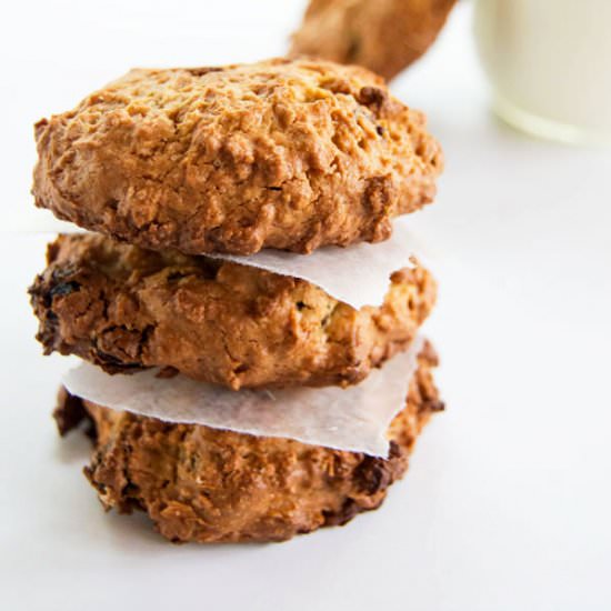 Avocado Oatmeal Raisin Cookies