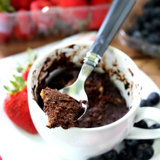 Chocolate Banana Protein Mug Cake