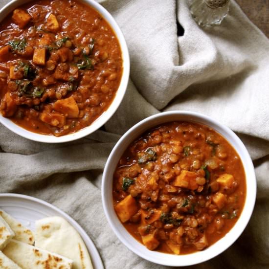 Lentils Vegetable Coconut Curry