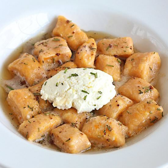 Sweet Potato Ricotta Gnocchi