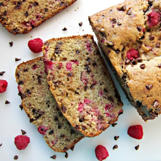 Raspberry Chocolate Banana Bread