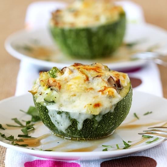 Zucchini Baskets with Greek Olives