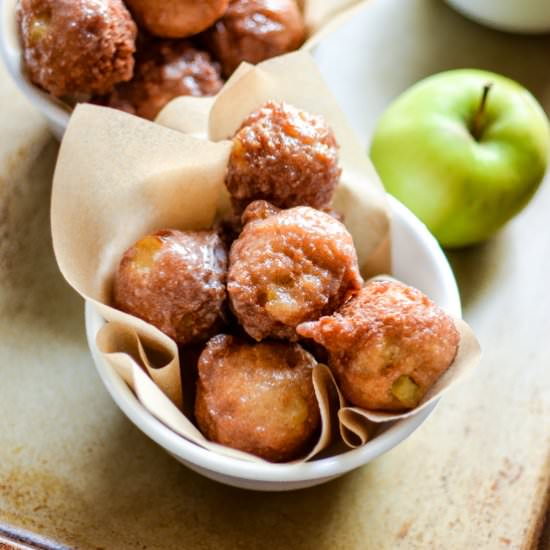 Glazed Cinnamon Apple Fritters