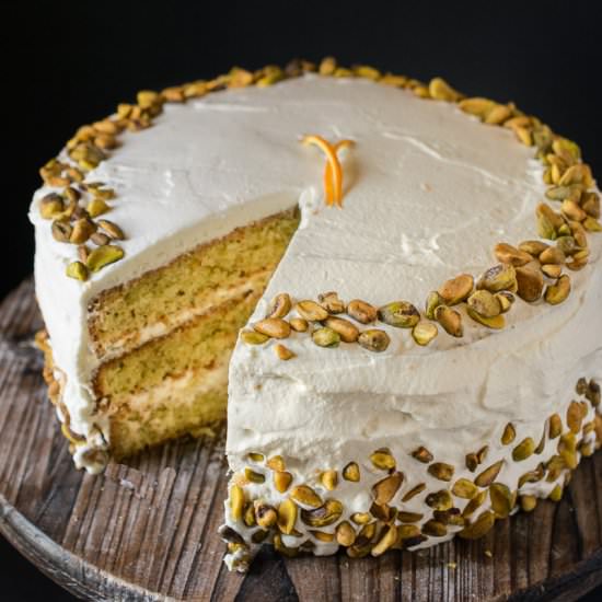 Pistachio layer cake