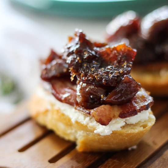 Fig Compote & Bacon Crostini