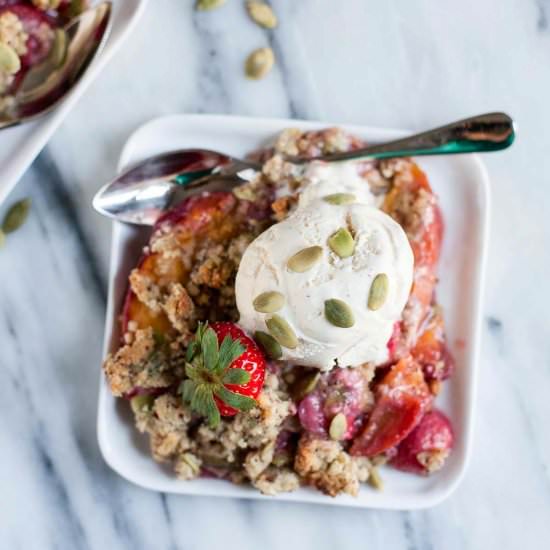Strawberry-Peach Crisp