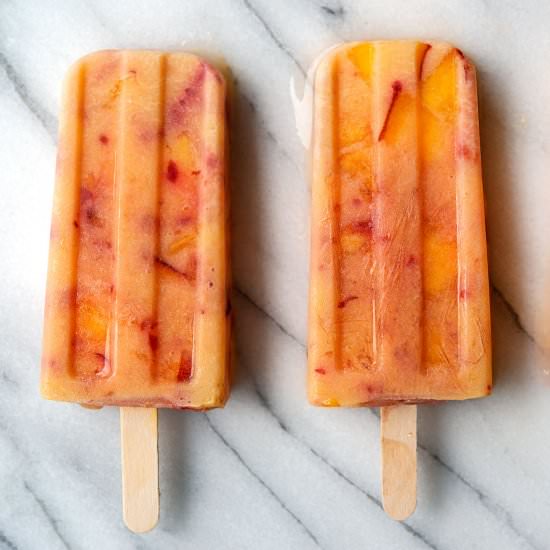 Peaches & Cream Ice Pops