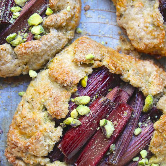 Rhubarb Pistachio Galettes