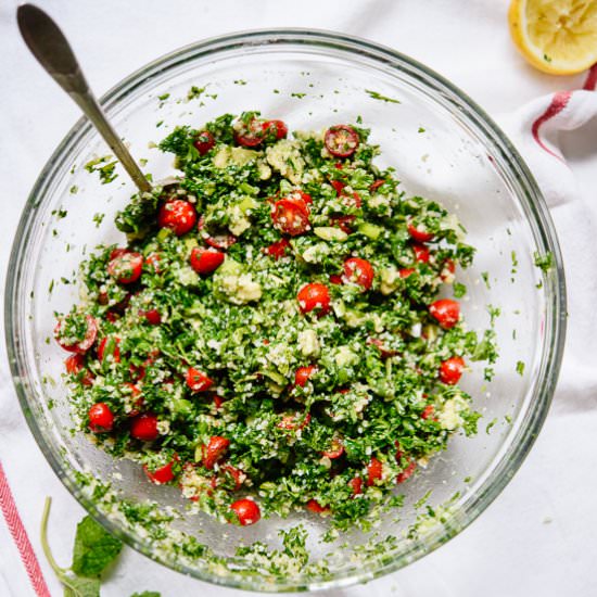 Maureen’s Avocado Tabbouleh