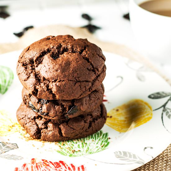 Chocolate Cherry Almond Cookies