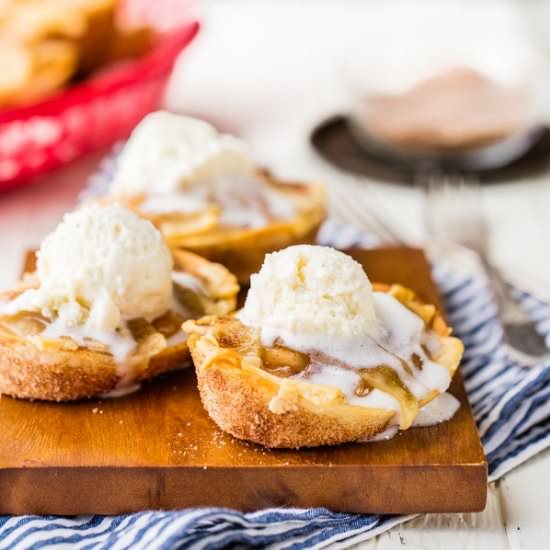 Apple Pie Taco Boats