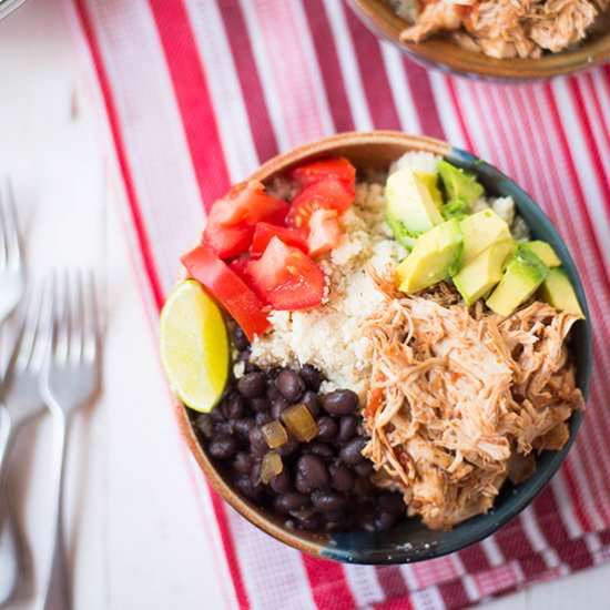 Slow Cooker Chicken Burrito Bowls