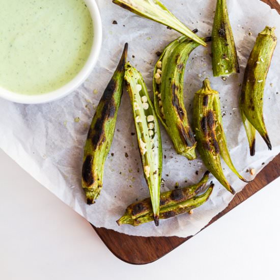 Grilled Okra