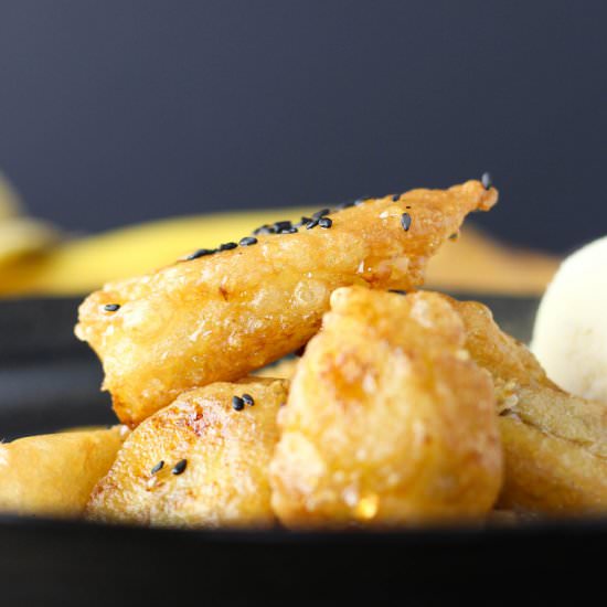 Banana Fritters with Lime Syrup