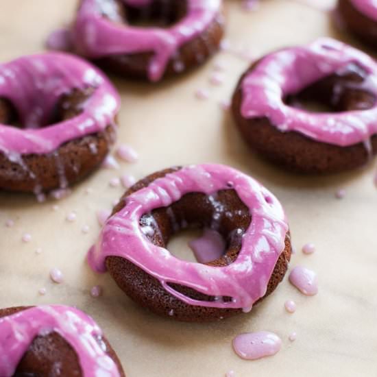 Chocolate Cherry Cheesecake Donuts