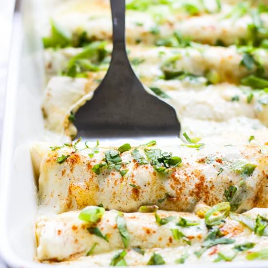 Beef and Hatch Pepper Enchiladas