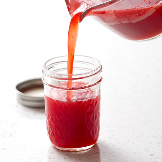 Strawberry Rhubarb Simple Syrup