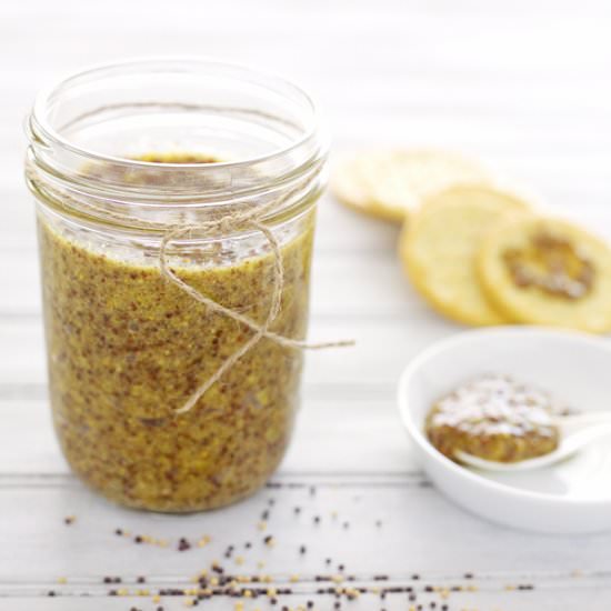 Bourbon and Honey Coarse Mustard