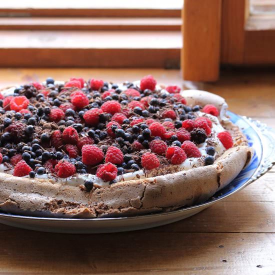 Chocolate pavlova