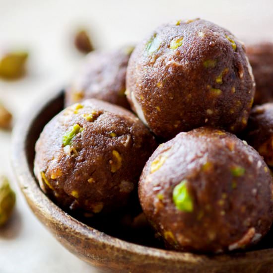 Chocolate Coconut Pistachio Bites