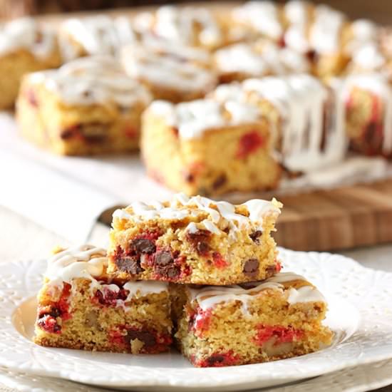 Apple Walnut M&M Blondies