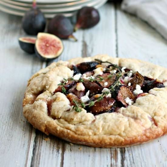 Fig Galette w Goat Cheese and Thyme