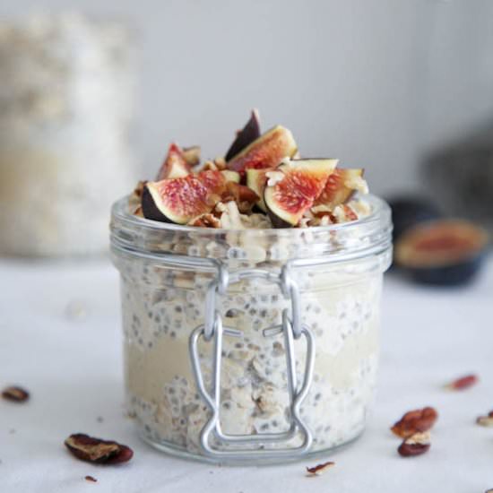 Fig, Tahini & Honey Overnight Oats