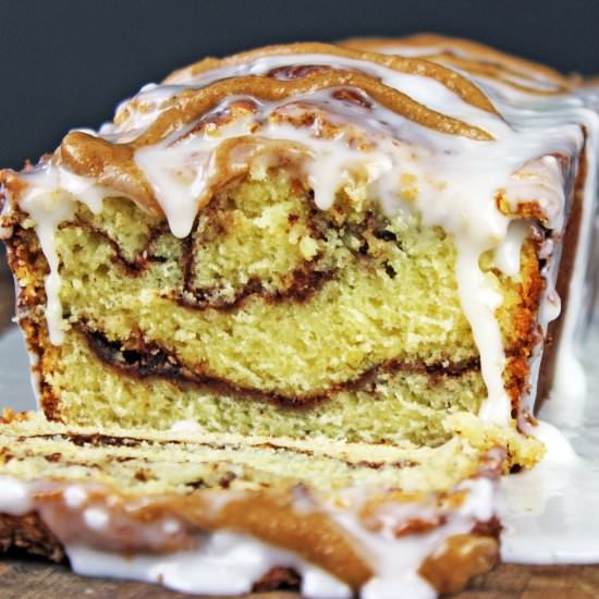 Ultimate Cinnamon Roll Pound Cake