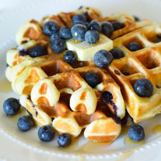 Gluten Free Blueberry Waffles