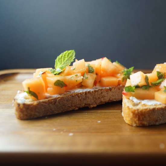 Fresh Mellon Bruschetta
