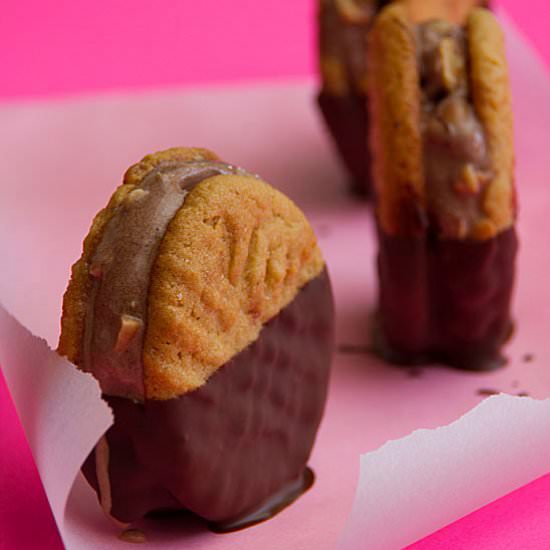 Chocolate Peanut Ice Cream Sandwich