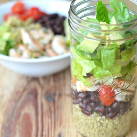 Cilantro Lime Shrimp Quinoa Bowls