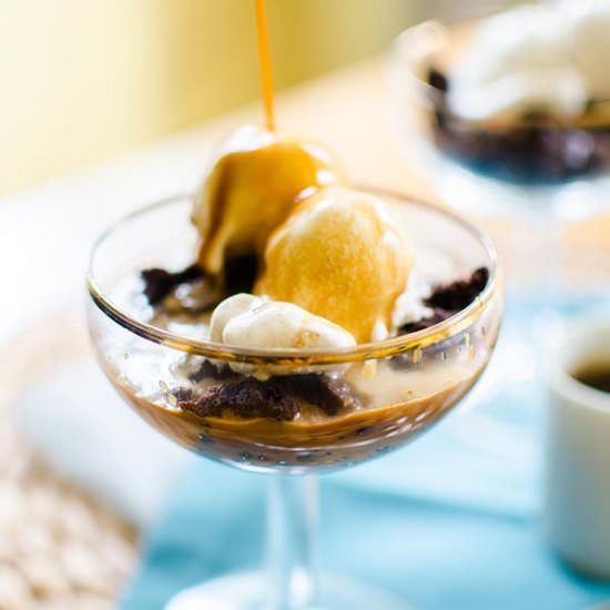 Dark Chocolate Brownie Affogato