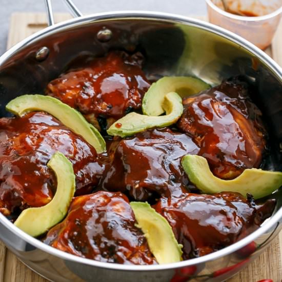 Barbecue Buffalo Chicken Thighs