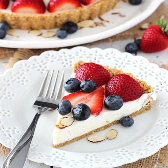 No Bake Berry Almond Tart