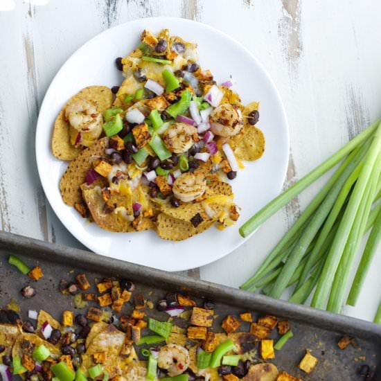 Jerk Shrimp Nachos