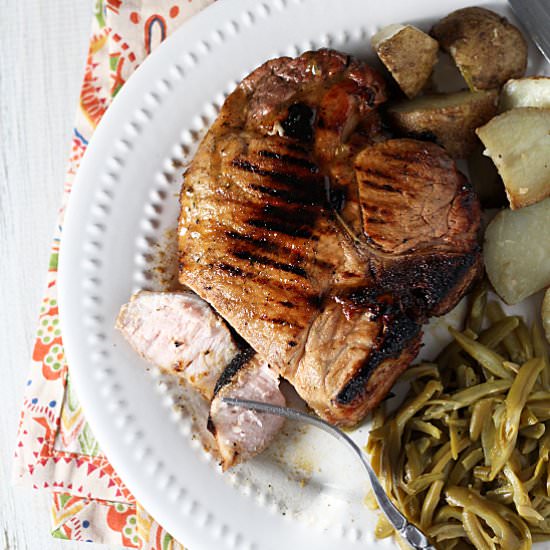 Peachy Grilled Pork Chops