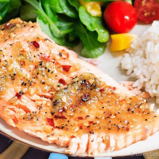 Spicy Chili Garlic Grilled Trout