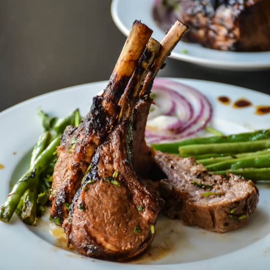 Spicy Honey Garlic Rack of Lamb