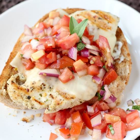 Easy Chicken Bruschetta Sandwiches