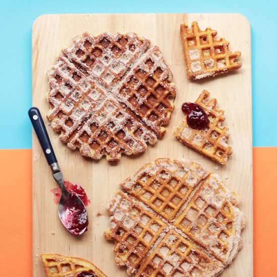 Jelly Donut Waffles