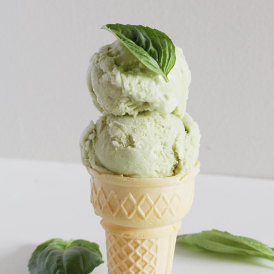 Basil ice cream