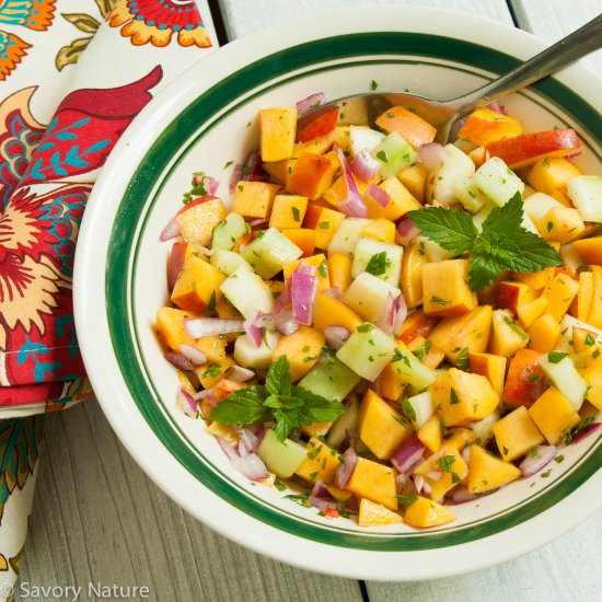 Peach and Cucumber Salad