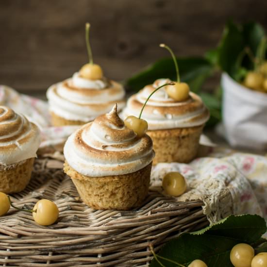 Muffins with White Cherries