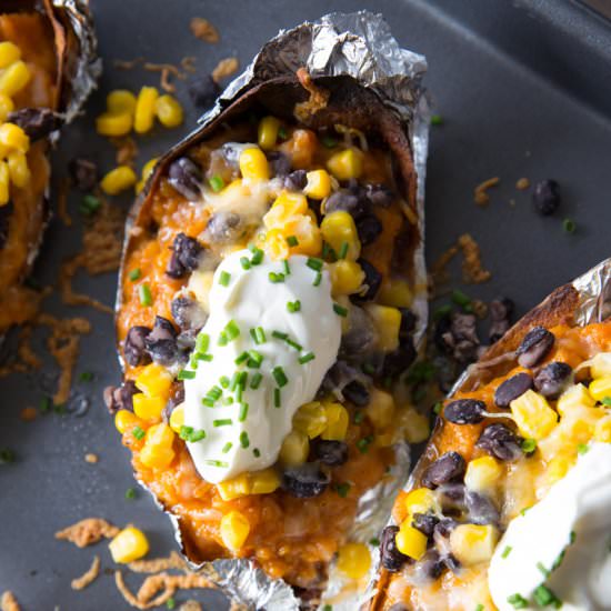 Southwestern Sweet Potato Skins