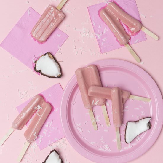 Strawberry Coconut Popsicle
