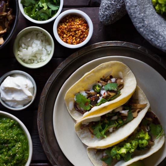 Soft Mushroom Tacos