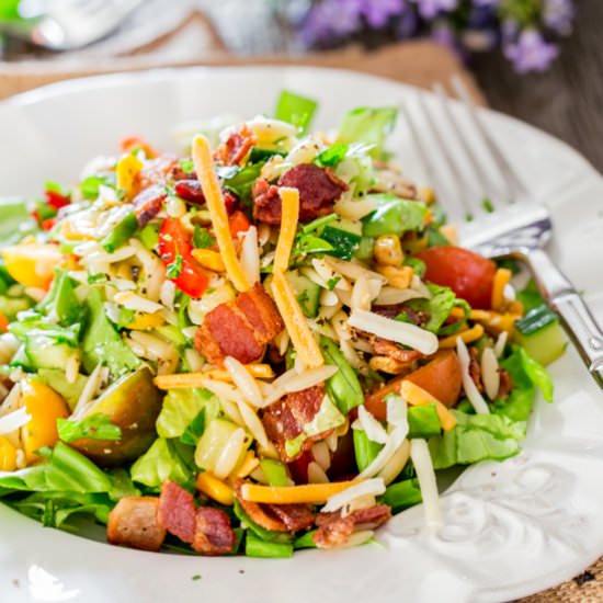 Chopped Salad with Orzo and Corn