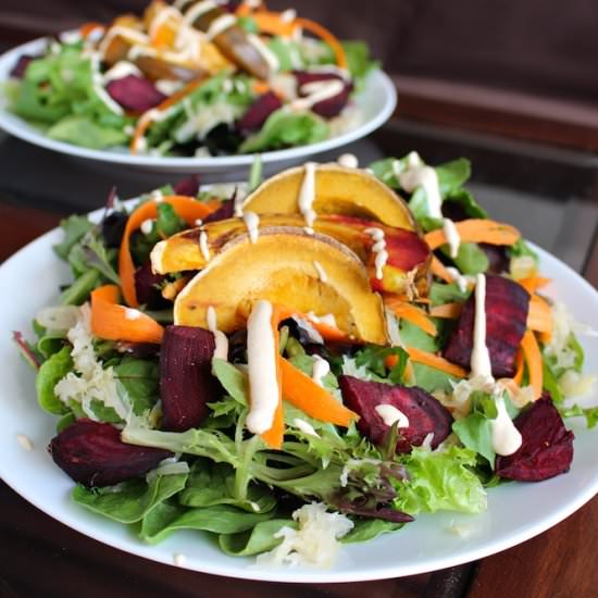 Squash, Sauerkraut and Beet Salad