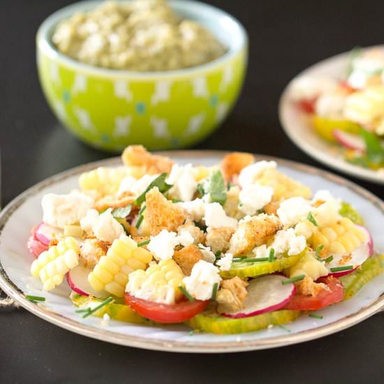 Summer Salad with Tomatillo Salsa